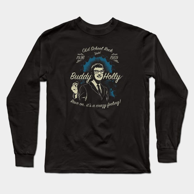 Buddy holly///Vintage for fans Long Sleeve T-Shirt by MisterPumpkin